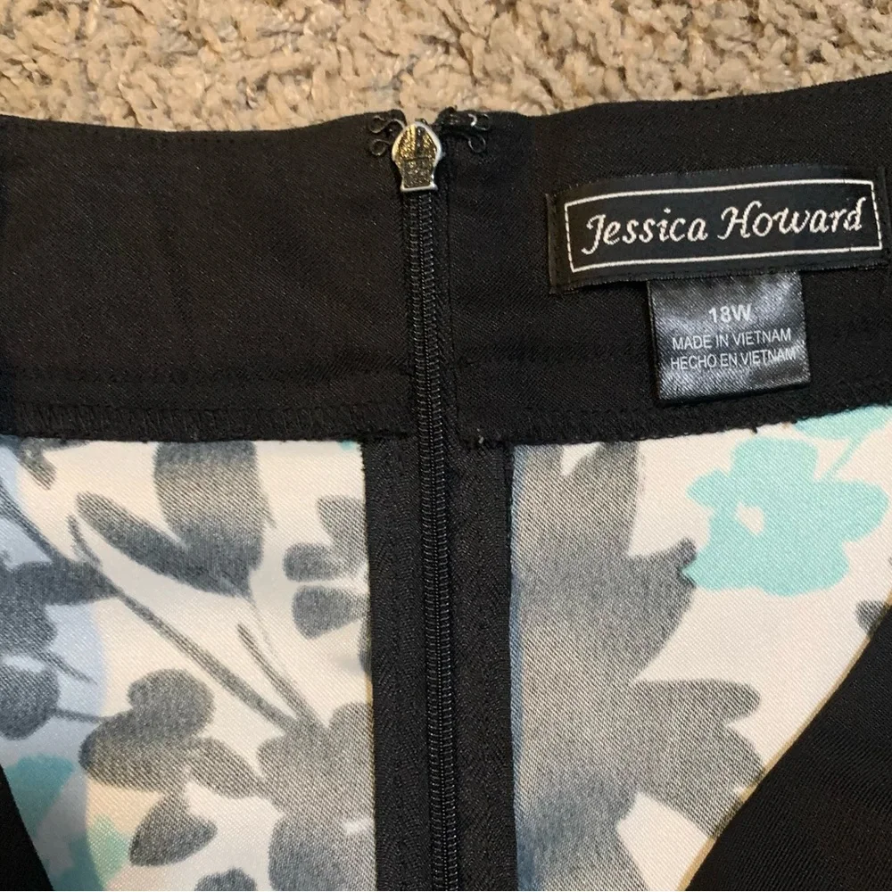 Jessica Howard Sleeveless Floral Print Dress 18W - Picture 6 of 7